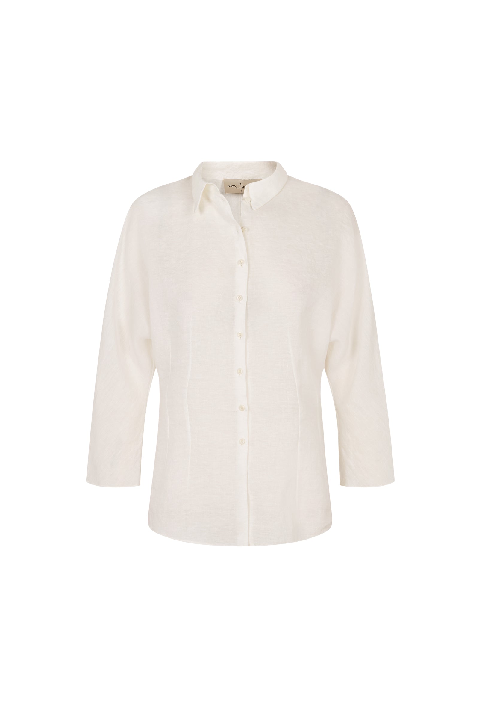 Cortana Theresa camisa en lino crudo