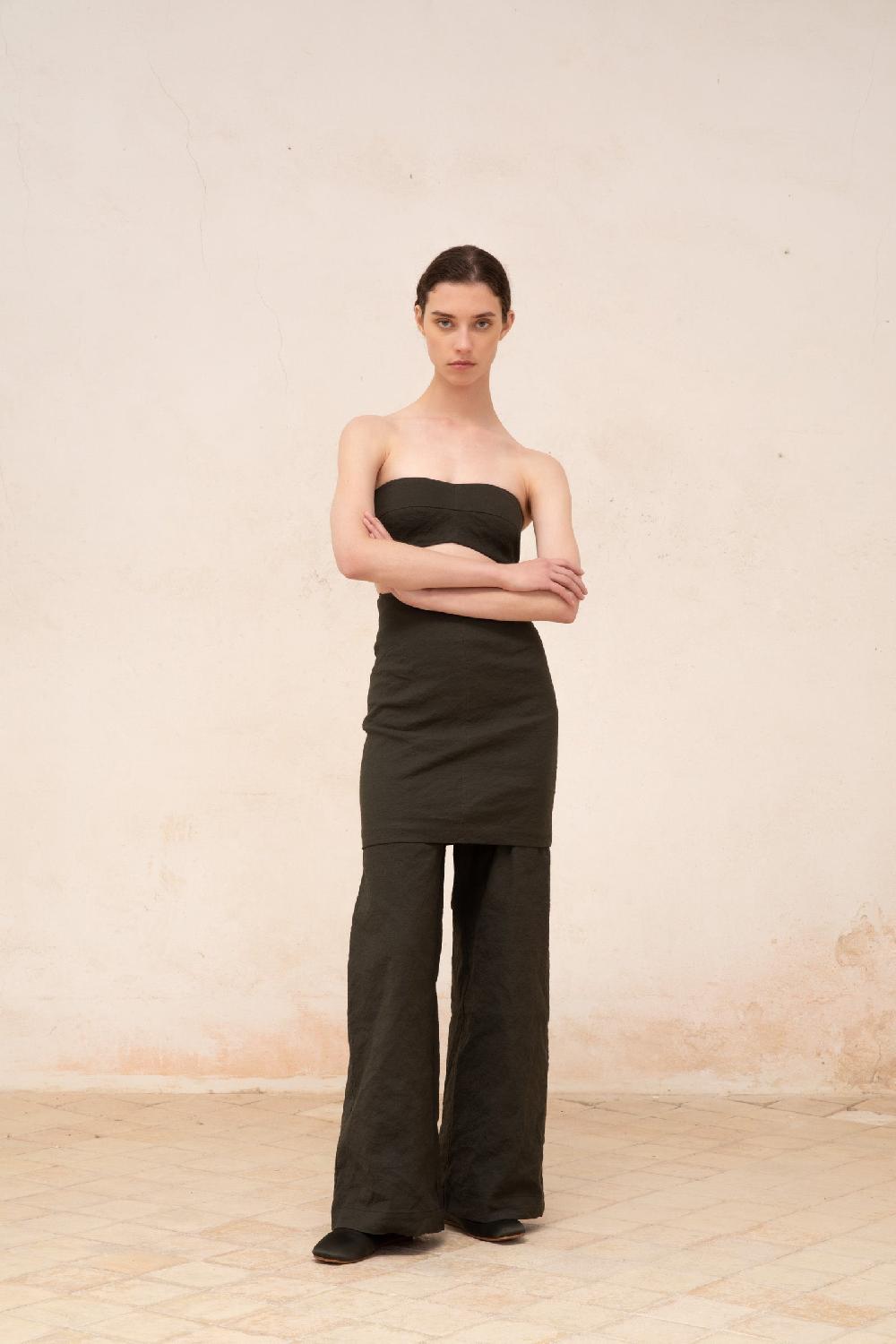 Cortana Turmalina Falda Corta Grafito