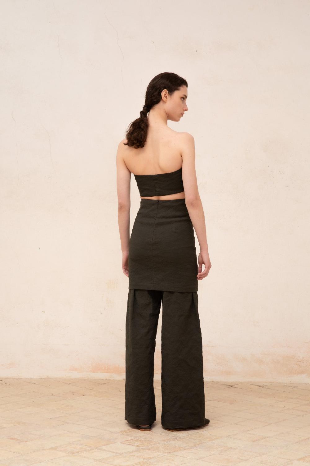 Cortana Turmalina Falda Corta Grafito