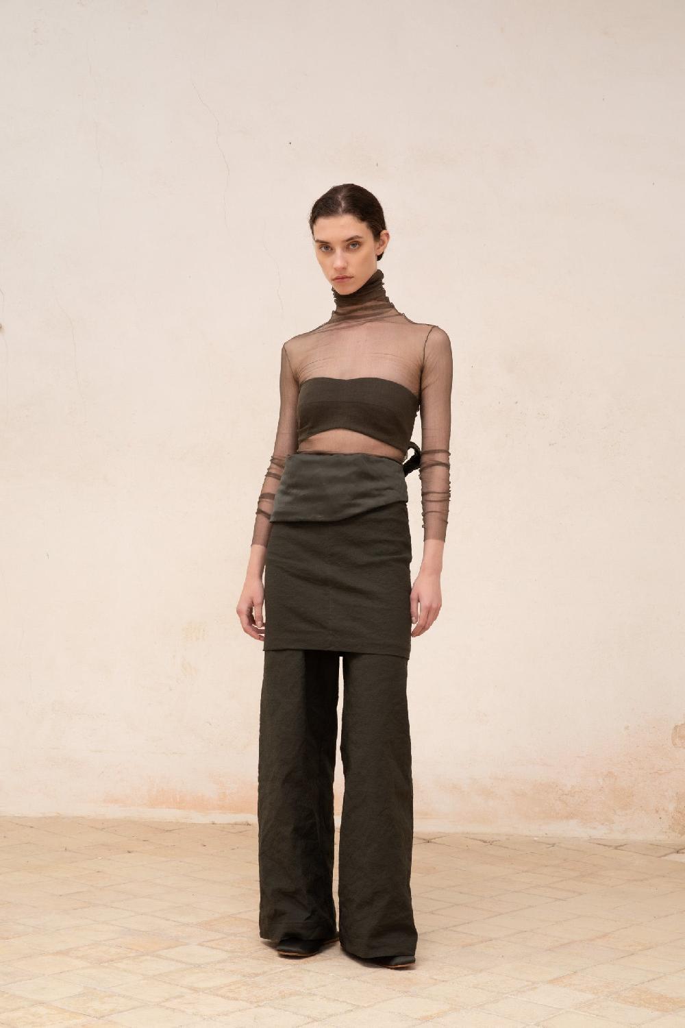 Cortana Turmalina Top Bustier Grafito