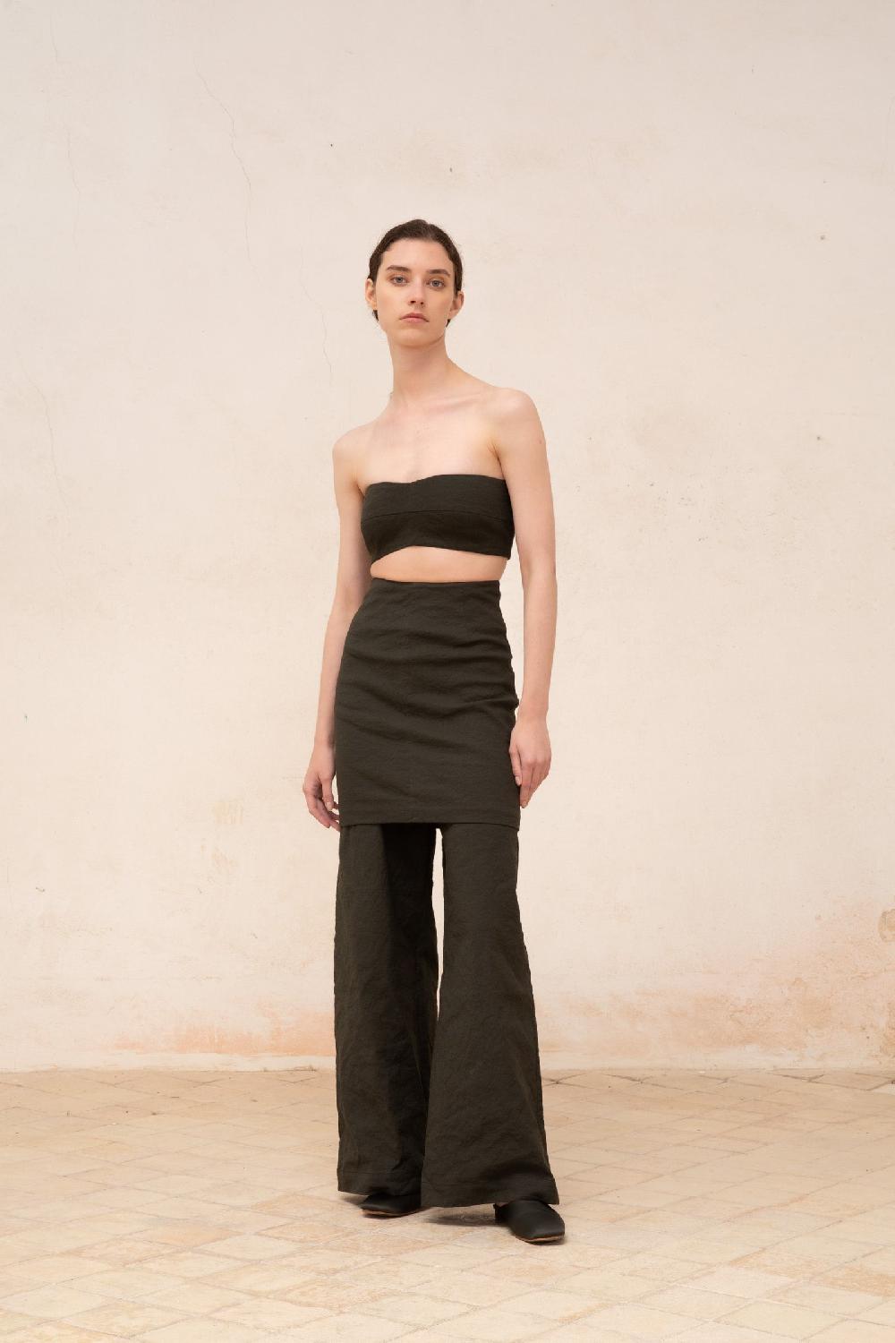 Cortana Turmalina Top Bustier Grafito