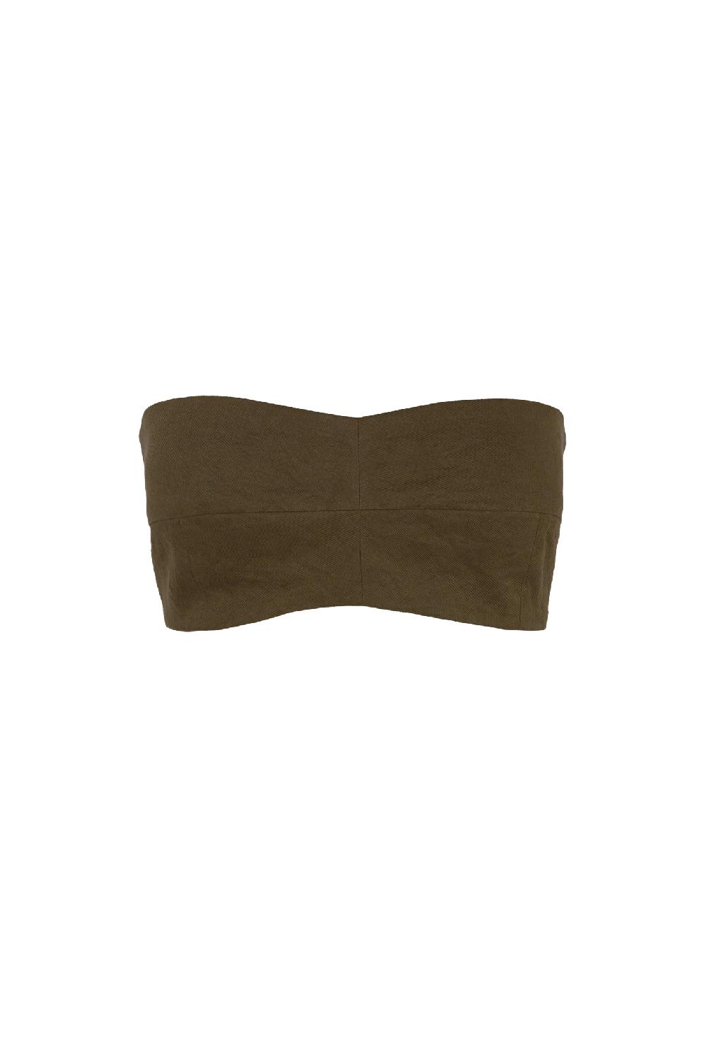 Cortana Turmalina top bustier kaki