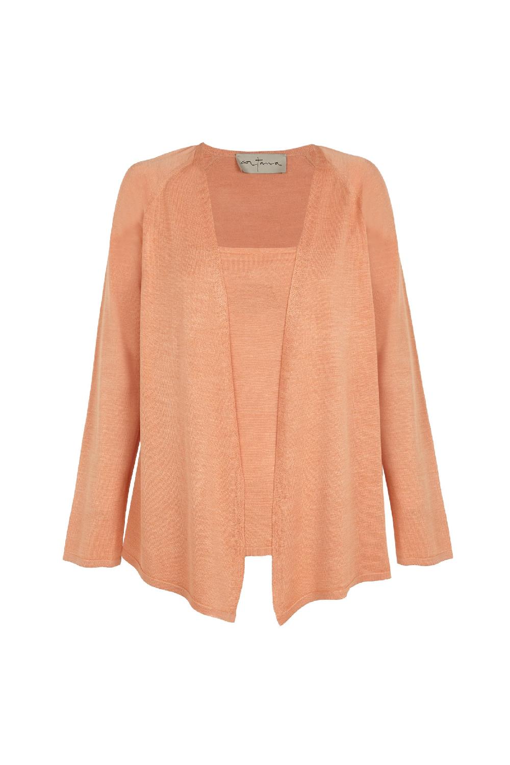 Cortana Tussa cardigan de punto de seda mandarina