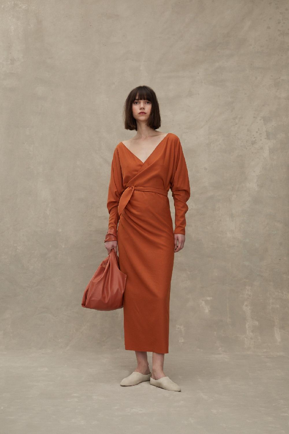 Cortana U S Bolso Pequeño En Cuero Naranja