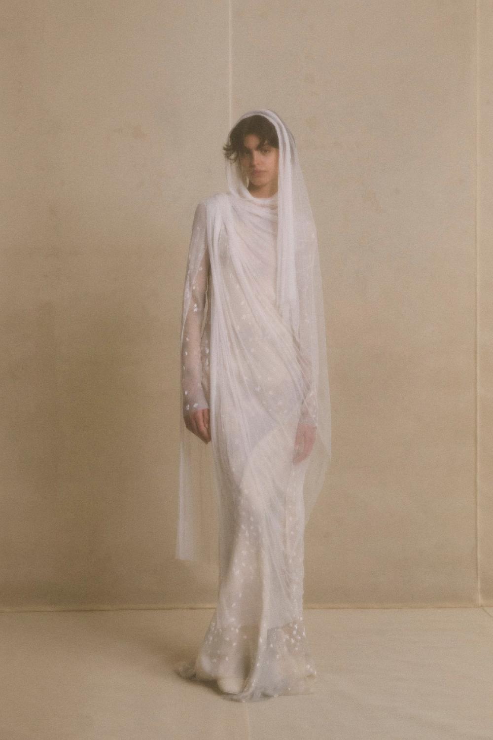 Cortana Vestido Acacia velo Ciel