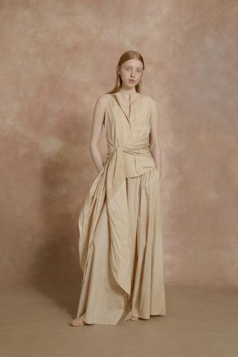 Cortana Yoko Falda Larga Beige Maltinto