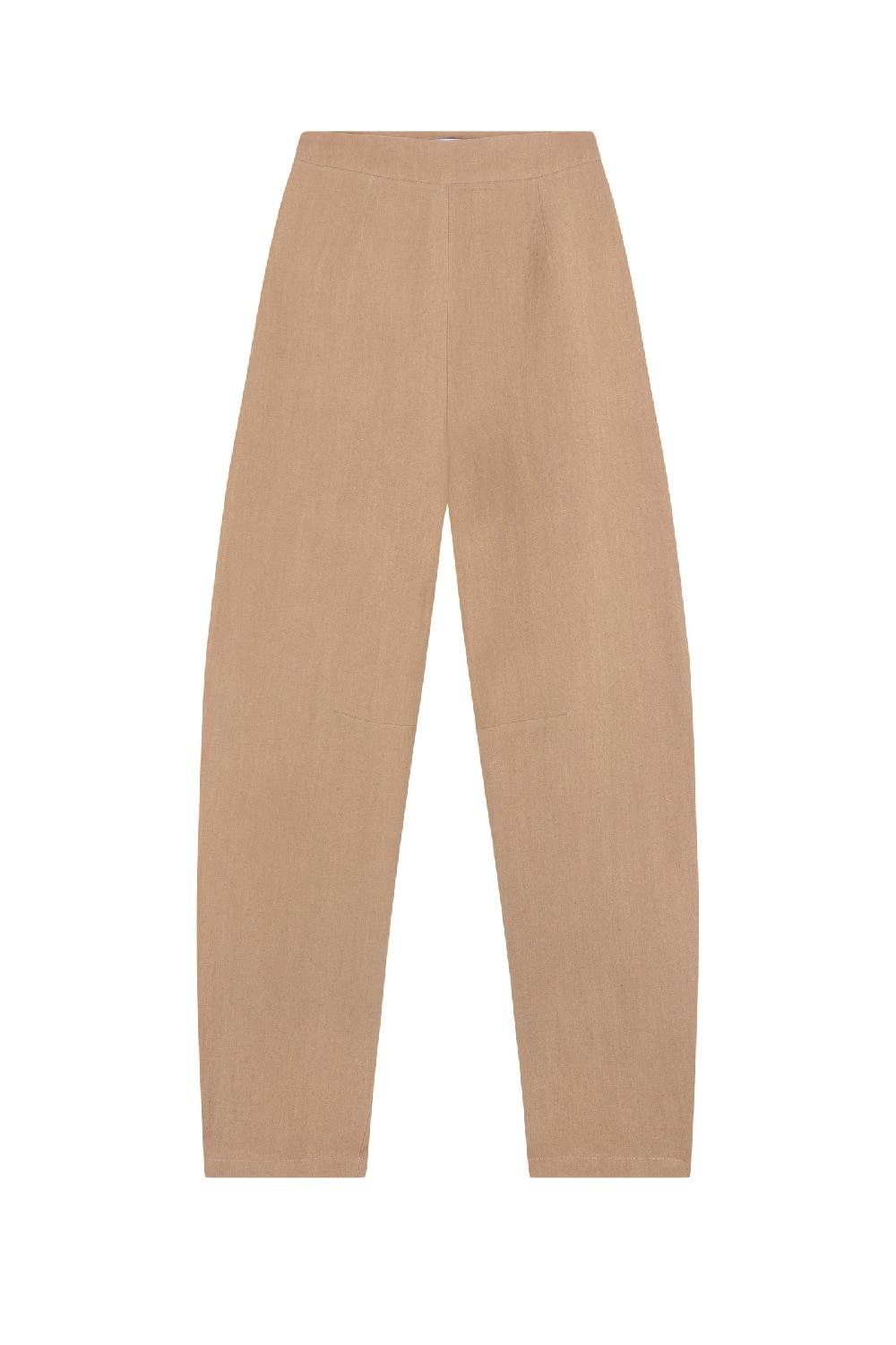 Cortana Dakota pantalón en lino y lana virgen arena rosa
