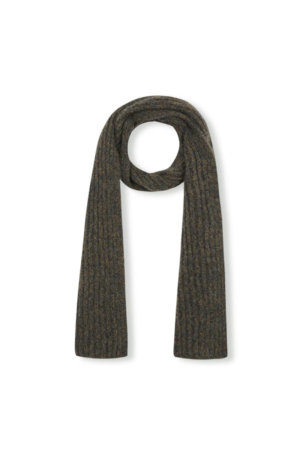 Cortana Dan bufanda melange en cachemir y seda verde