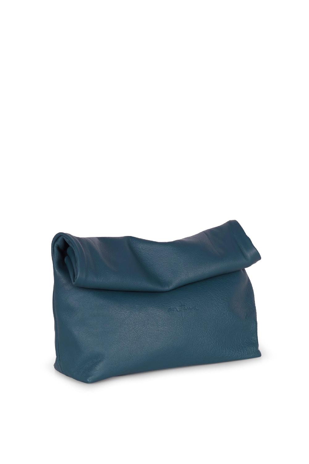 Cortana Delhi L Clutch Grande En Cuero Verde Océano