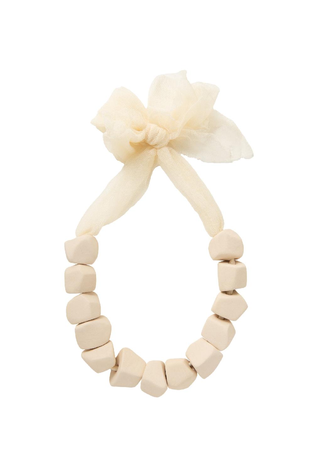 Cortana Earth collar collar en cerámica y seda crudo