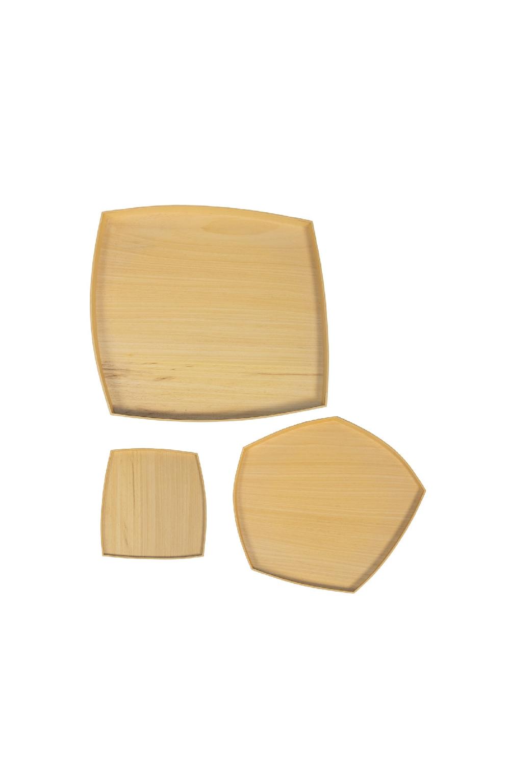 Cortana Geom bandejas geométricas en madera de ayous