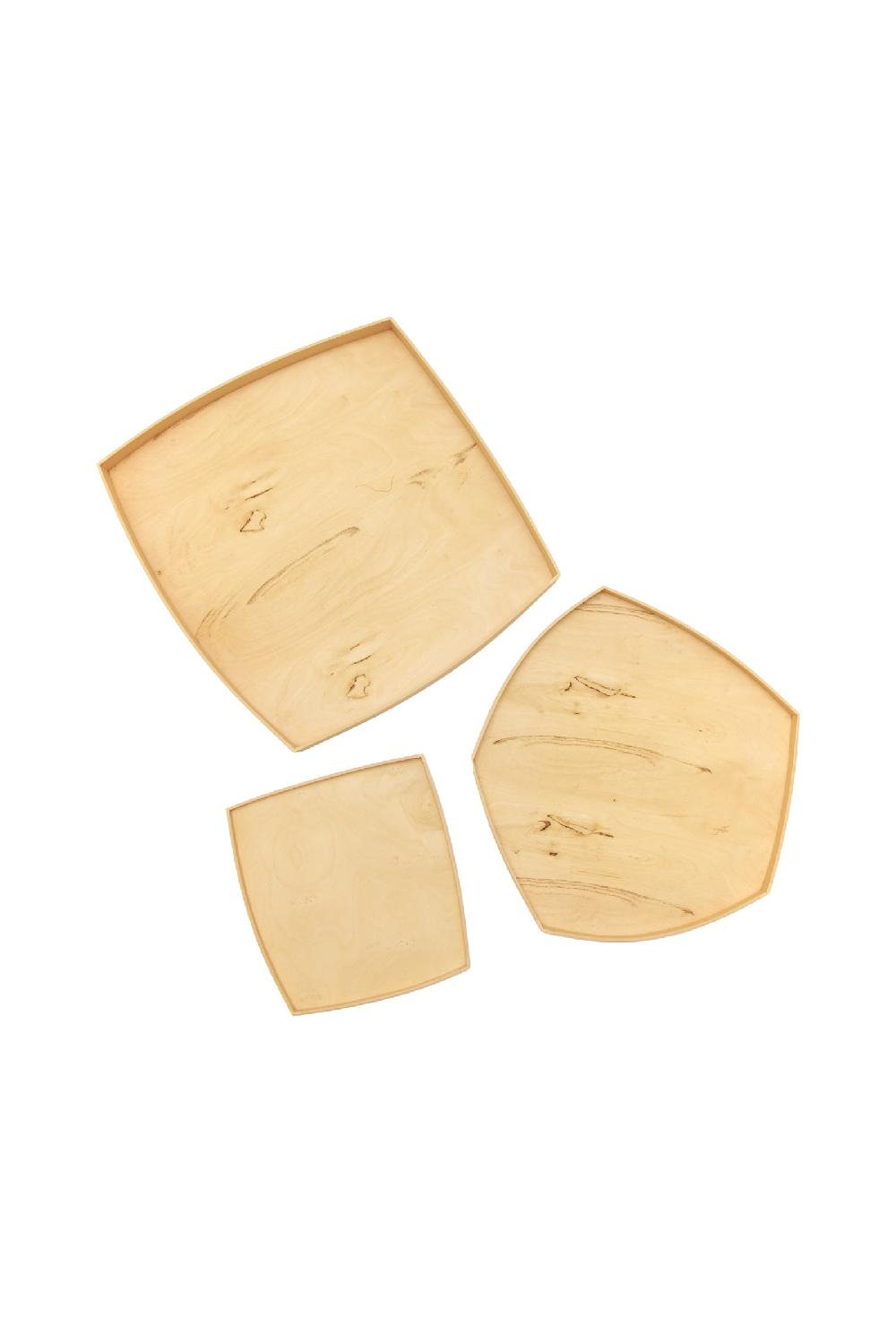 Cortana Geom Bandejas Geométricas En Madera De Naranjo