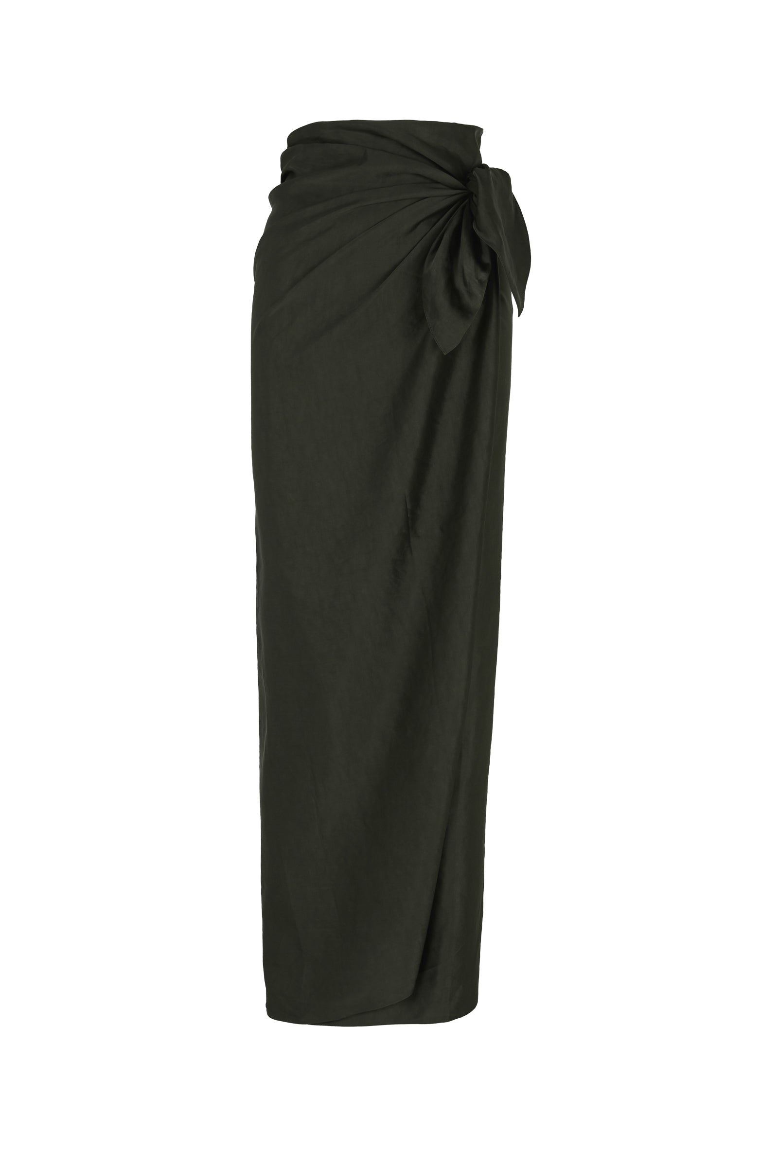 Cortana Gloria falda pareo en lino y viscosa grafito