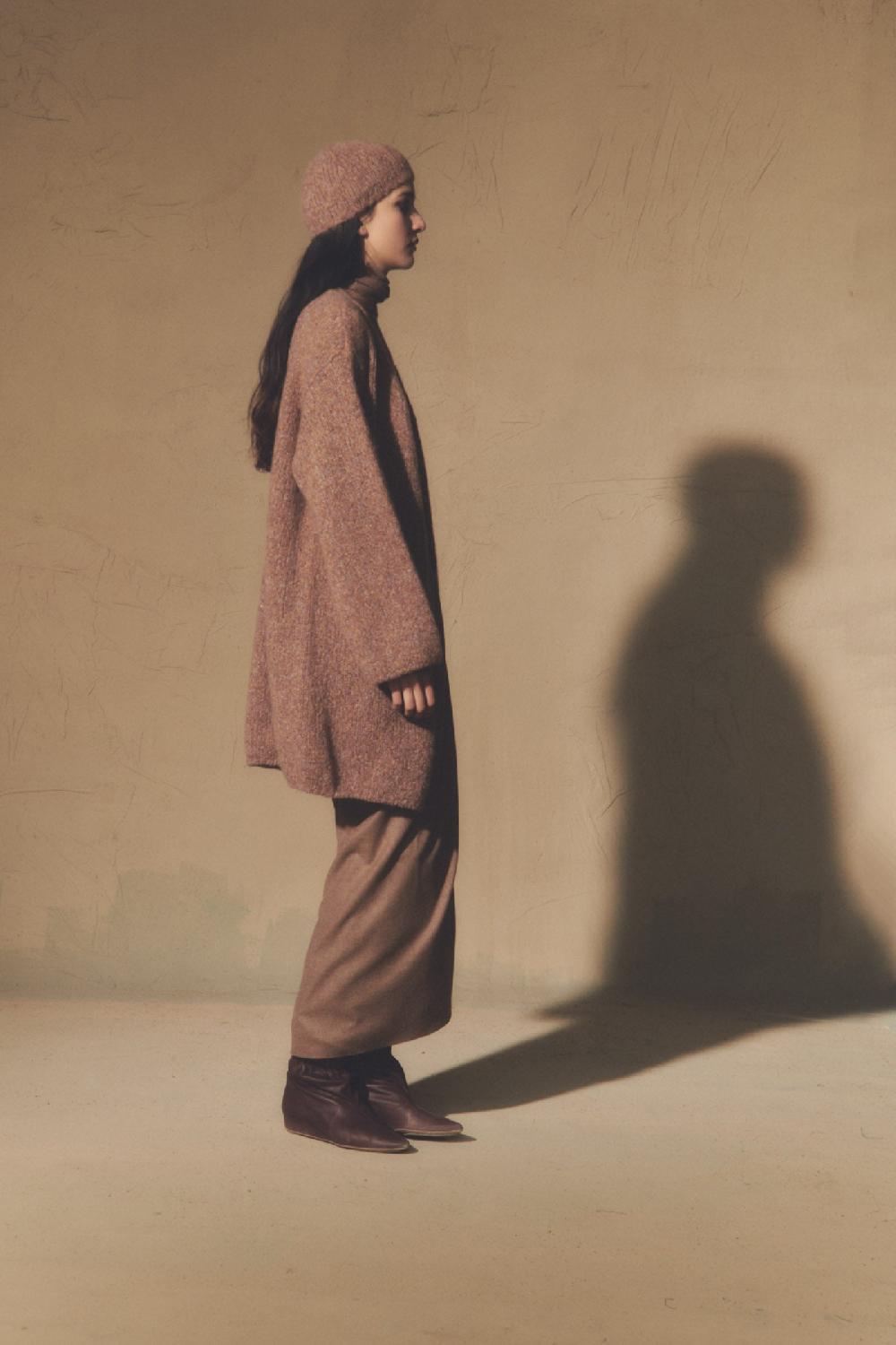 Cortana Lanna Falda En Lana Virgen Y Cachemir Cappuccino