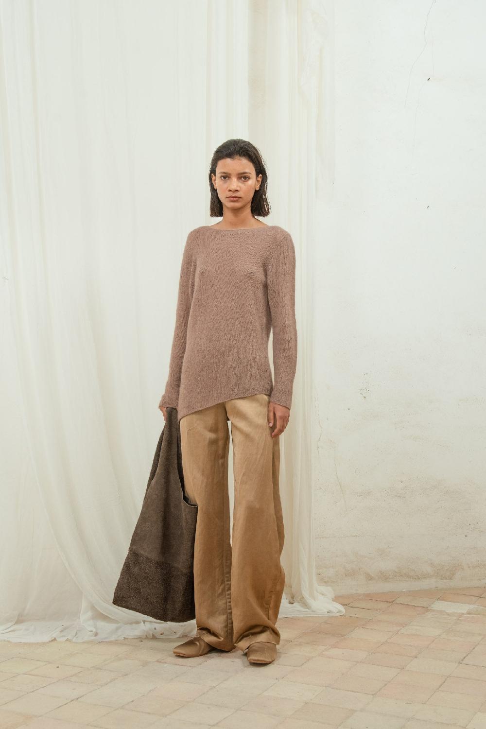 Cortana Lena Jersey De Alpaca Lana Merino Y Seda Cocoa