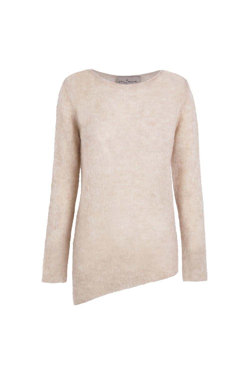 Cortana Lena Jersey De Alpaca Lana Merino Y Seda Crudo