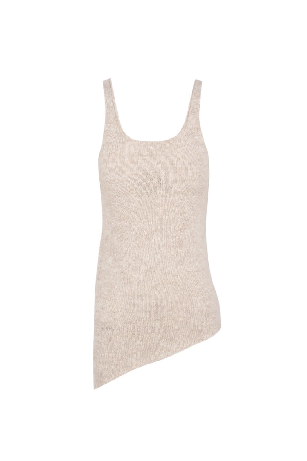 Cortana Lena Top De Alpaca Lana Merino Y Seda Crudo