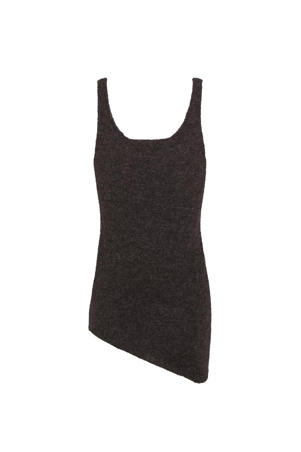 Cortana Lena Top De Alpaca Lana Merino Y Seda Grafito