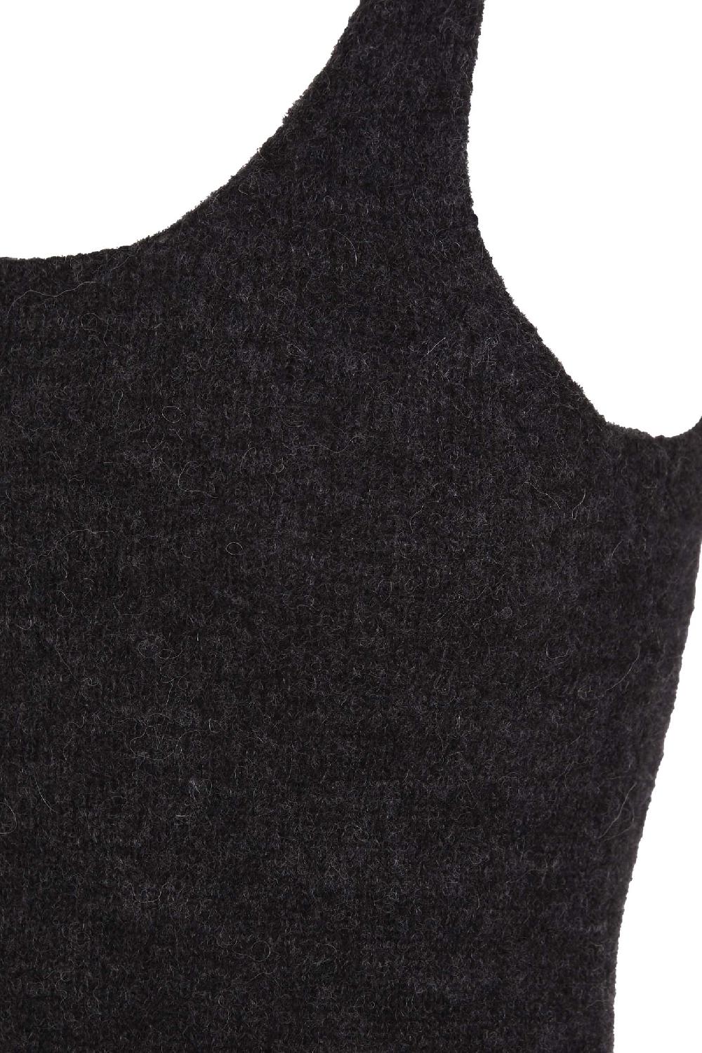 Cortana Lena Top De Alpaca Lana Merino Y Seda Grafito