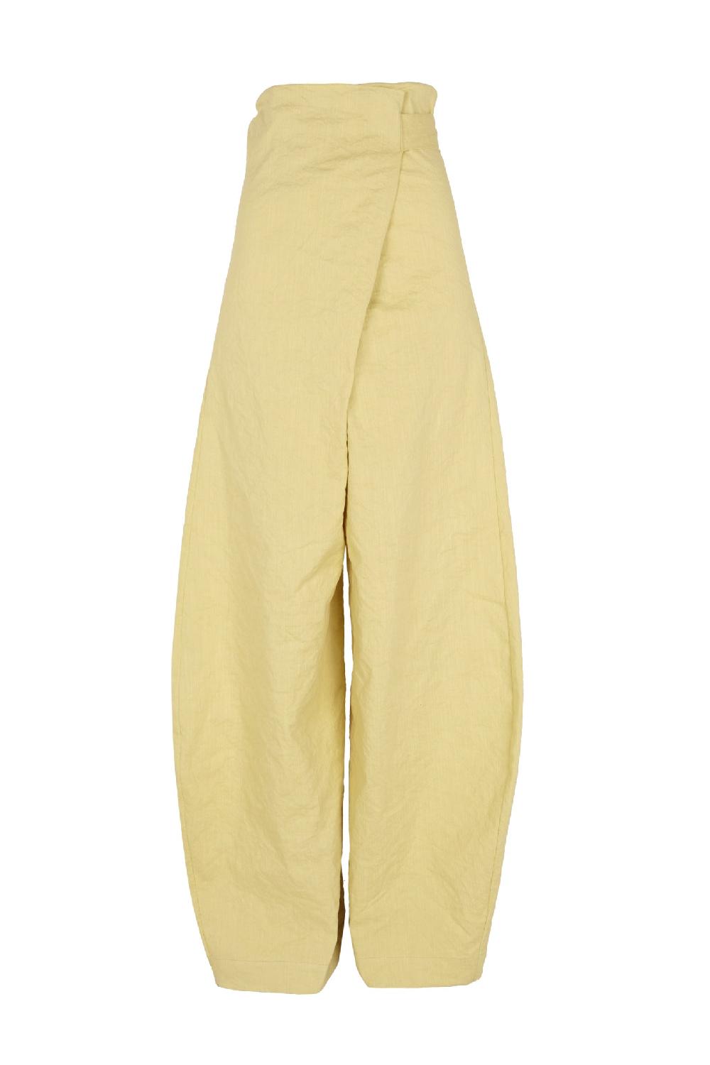Cortana Limon pantalon de talle alto amarillo claro