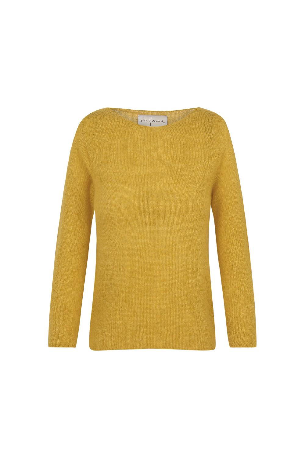 Cortana Lyn jersey de alpaca cachemir y seda amarillo