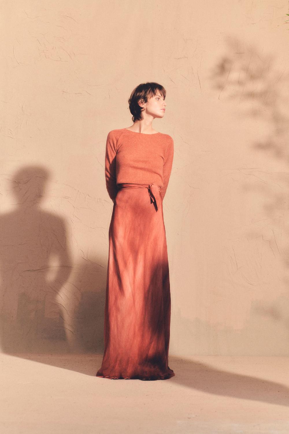 Cortana Lyn Jersey De Alpaca Cachemir Y Seda Salmón