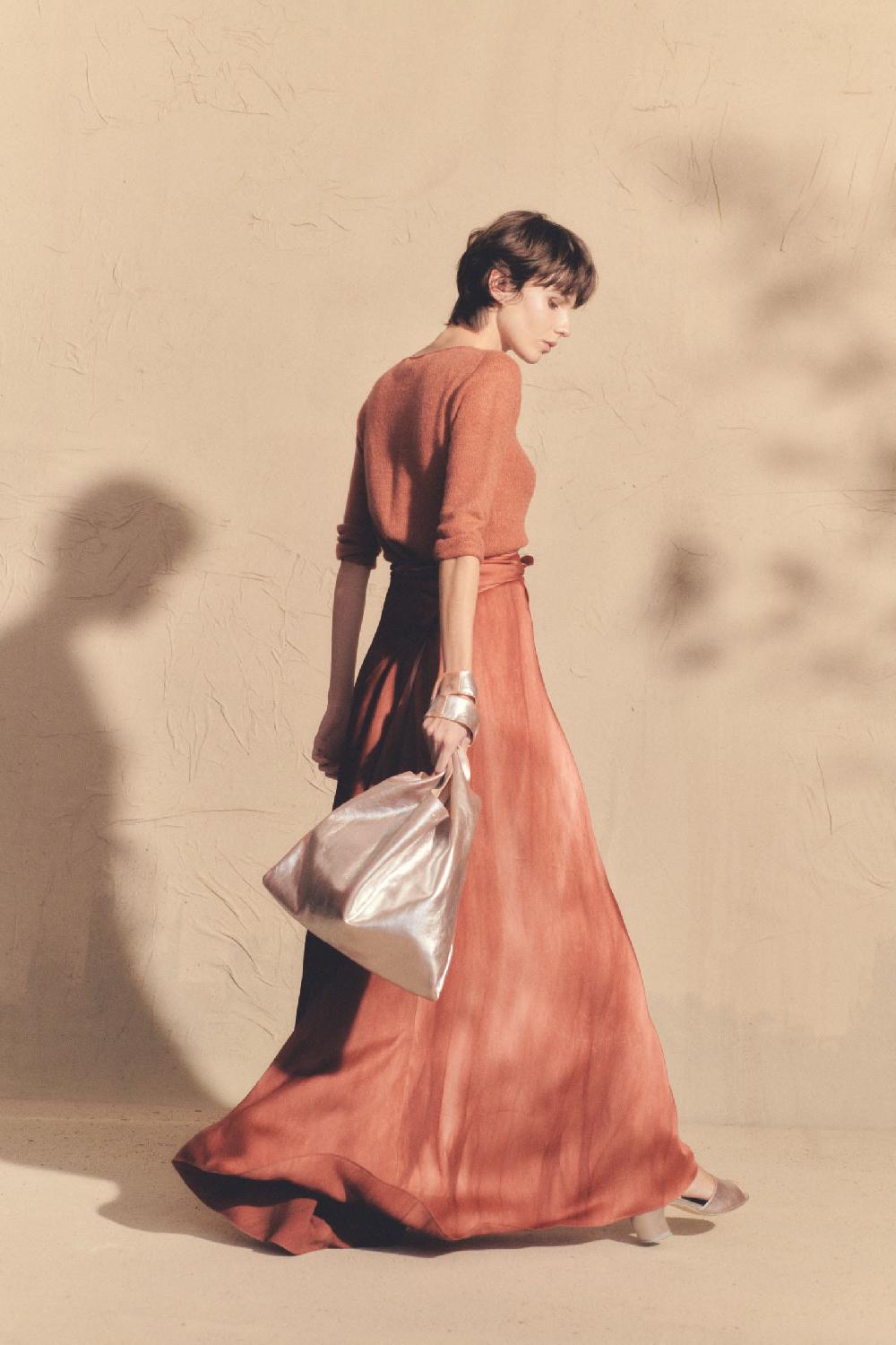 Cortana Lyn Jersey De Alpaca Cachemir Y Seda Salmón