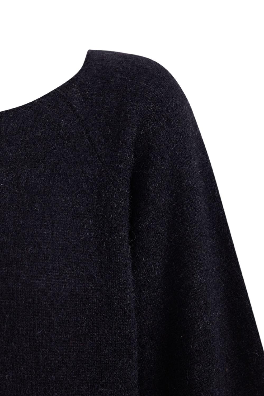 Cortana Marlon Jersey En Baby Alpaca Y Lana Merino Negro