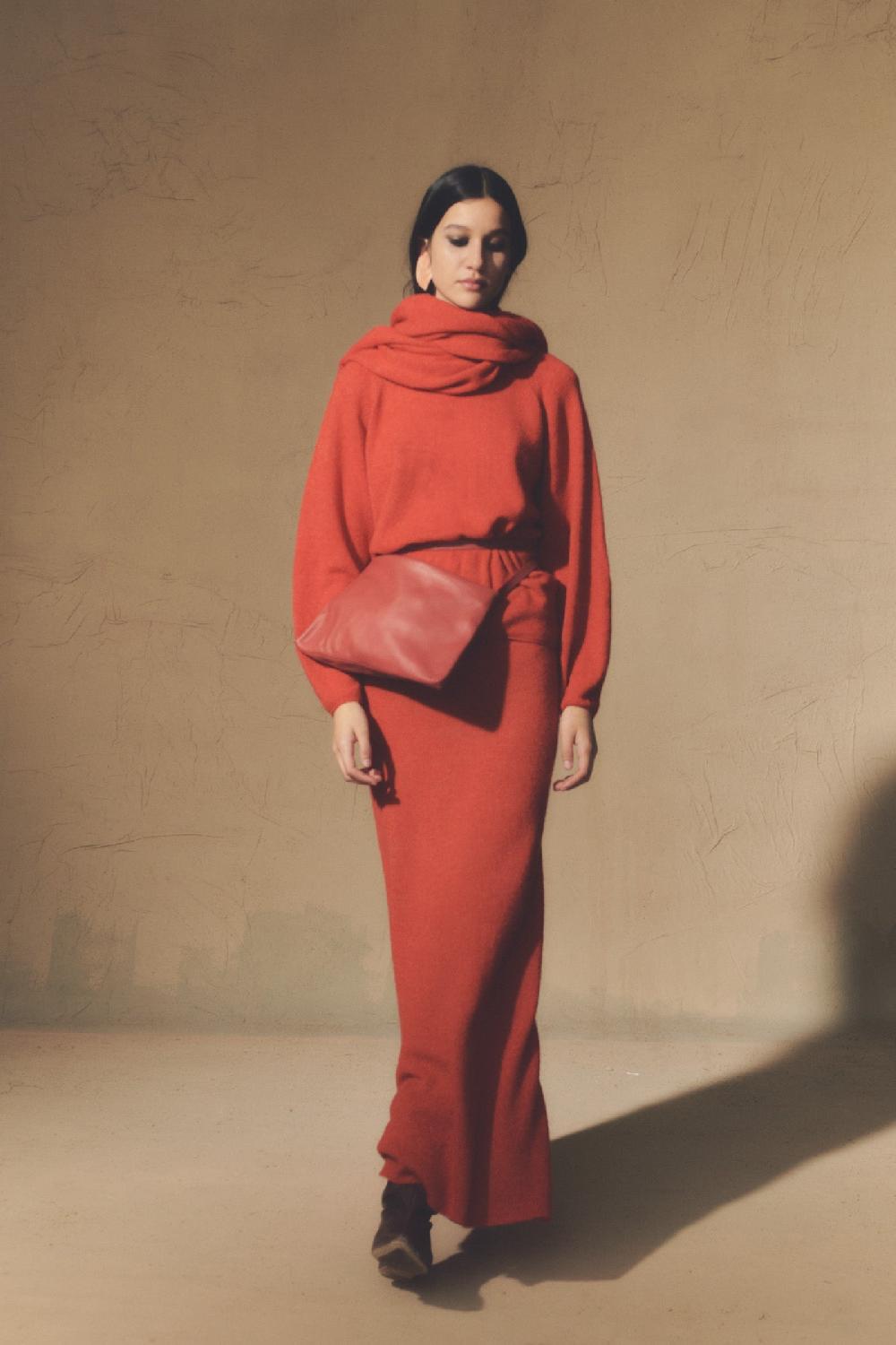 Cortana Marlon Jersey En Baby Alpaca Y Lana Merino Rojo