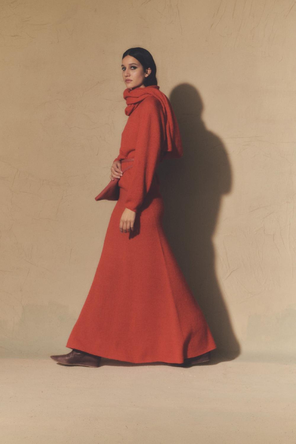 Cortana Marlon Jersey En Baby Alpaca Y Lana Merino Rojo