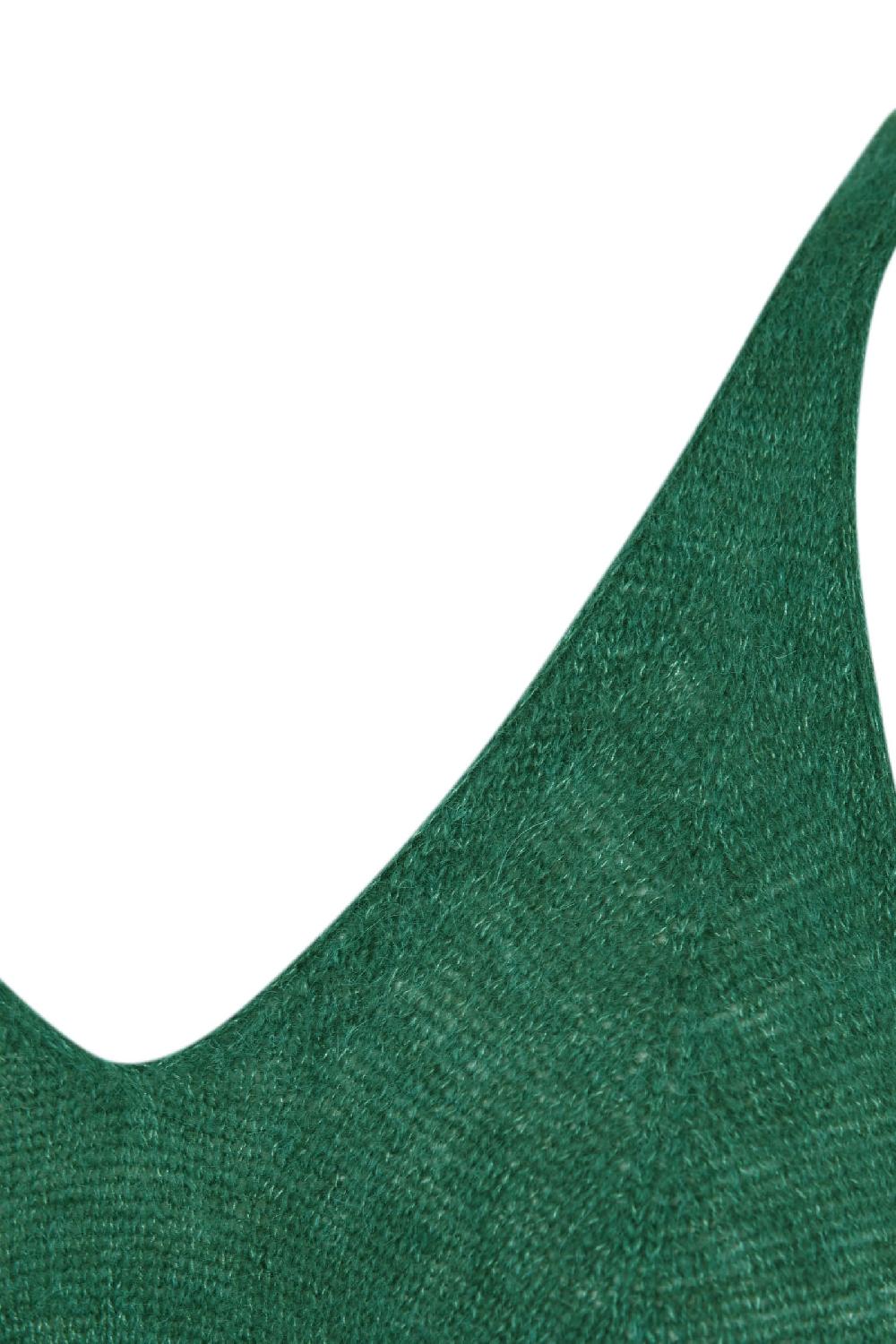 Cortana Marlon Top En Baby Alpaca Y Lana Merino Verde