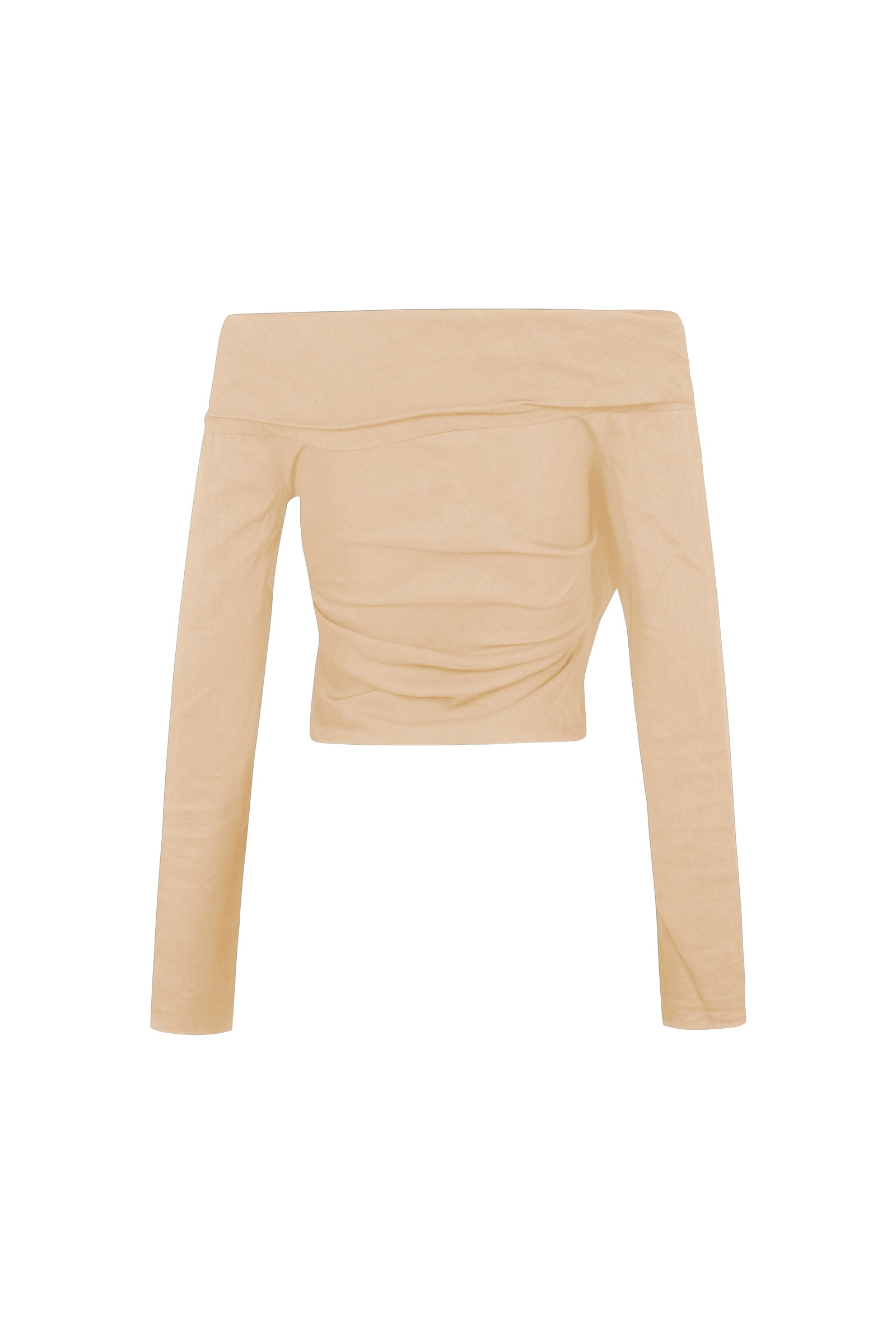 Cortana Mira Crop Top En Cáñamo Y Viscosa Melocotón Claro