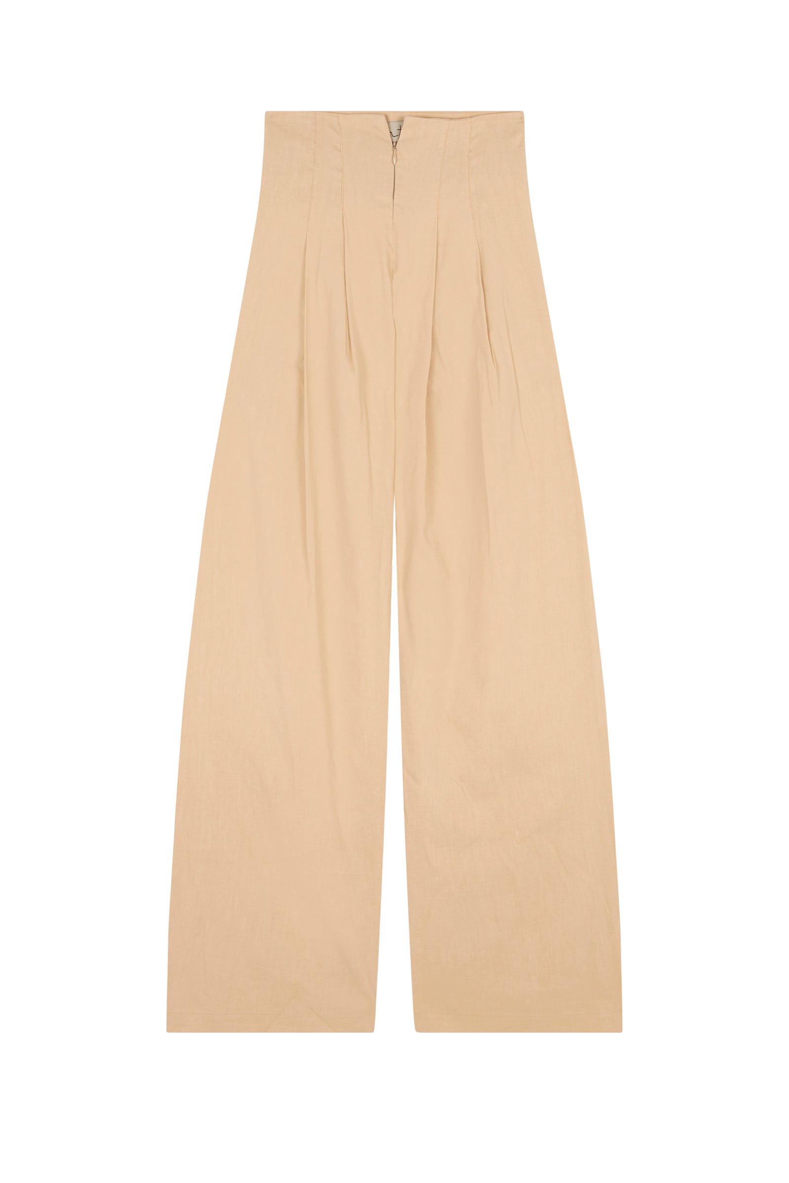 Cortana Mira pantalón de talle alto melocotón claro
