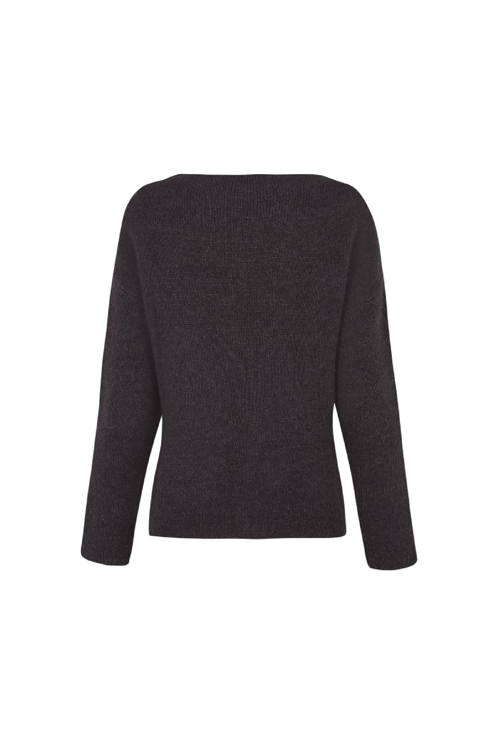 Cortana Nima Jersey Oversize De Alpaca Cachemir Y Seda Negro