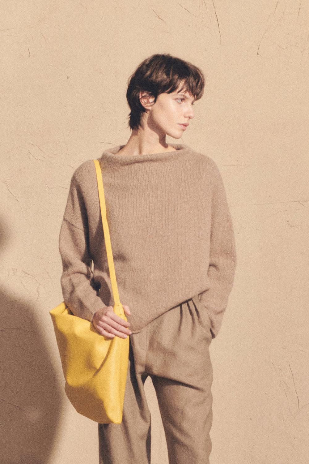 Cortana Nima Jersey Oversize De Alpaca Cachemir Y Seda Visón