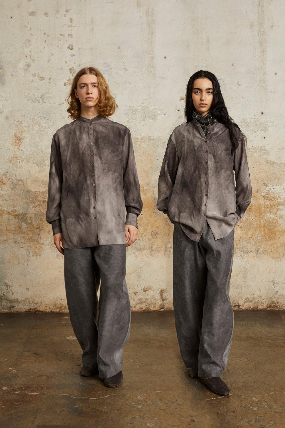 Cortana Rocco Pantalon En Lino Y Lana Virgen Lila Maltinto