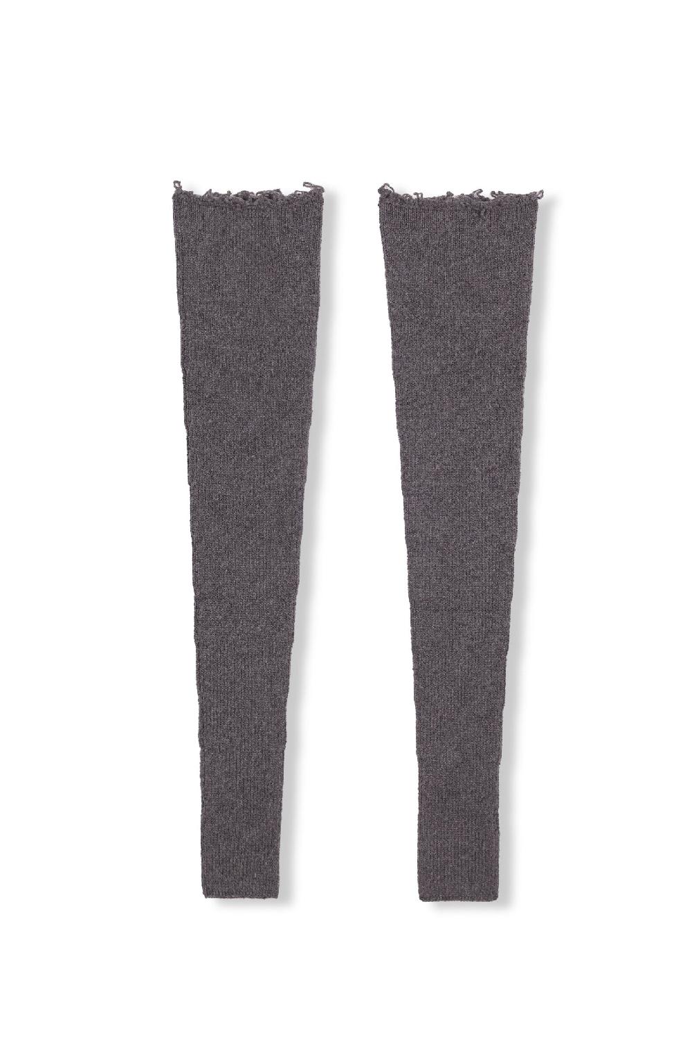 Cortana Snow manguitos largos en lana y cachemir gris melange