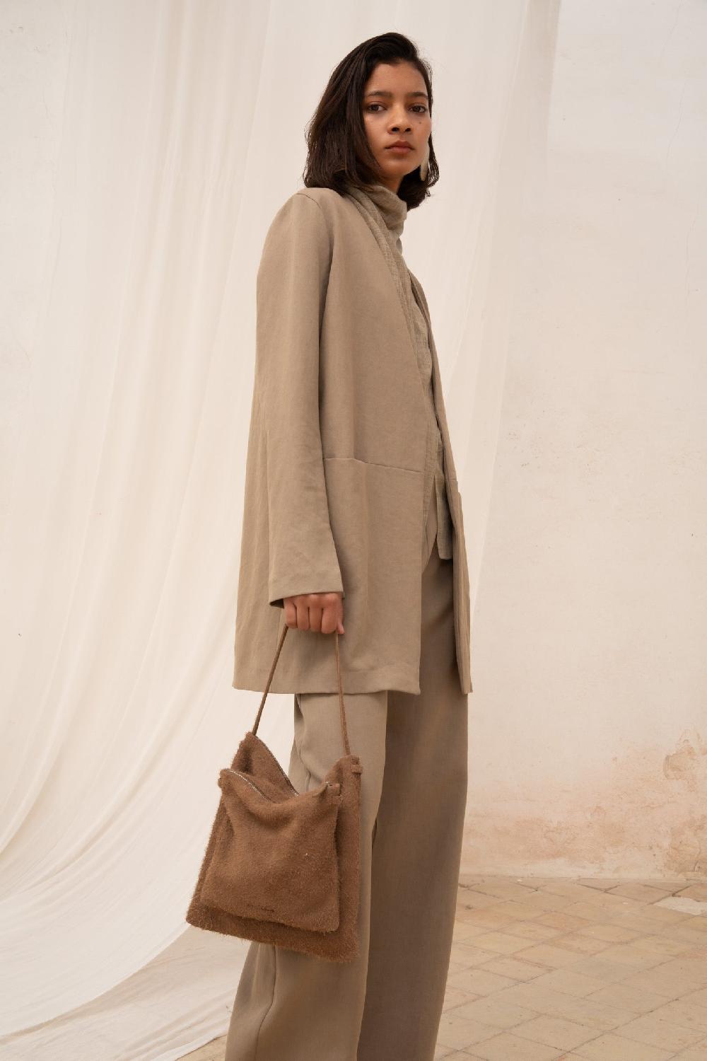 Cortana Twice Leather Combo En Ante Cepillado Marrón