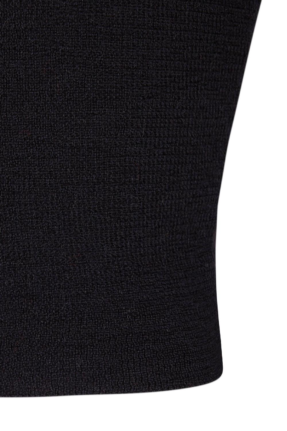 Cortana Zico Jersey En Baby Alpaca Y Lana Merino Negro
