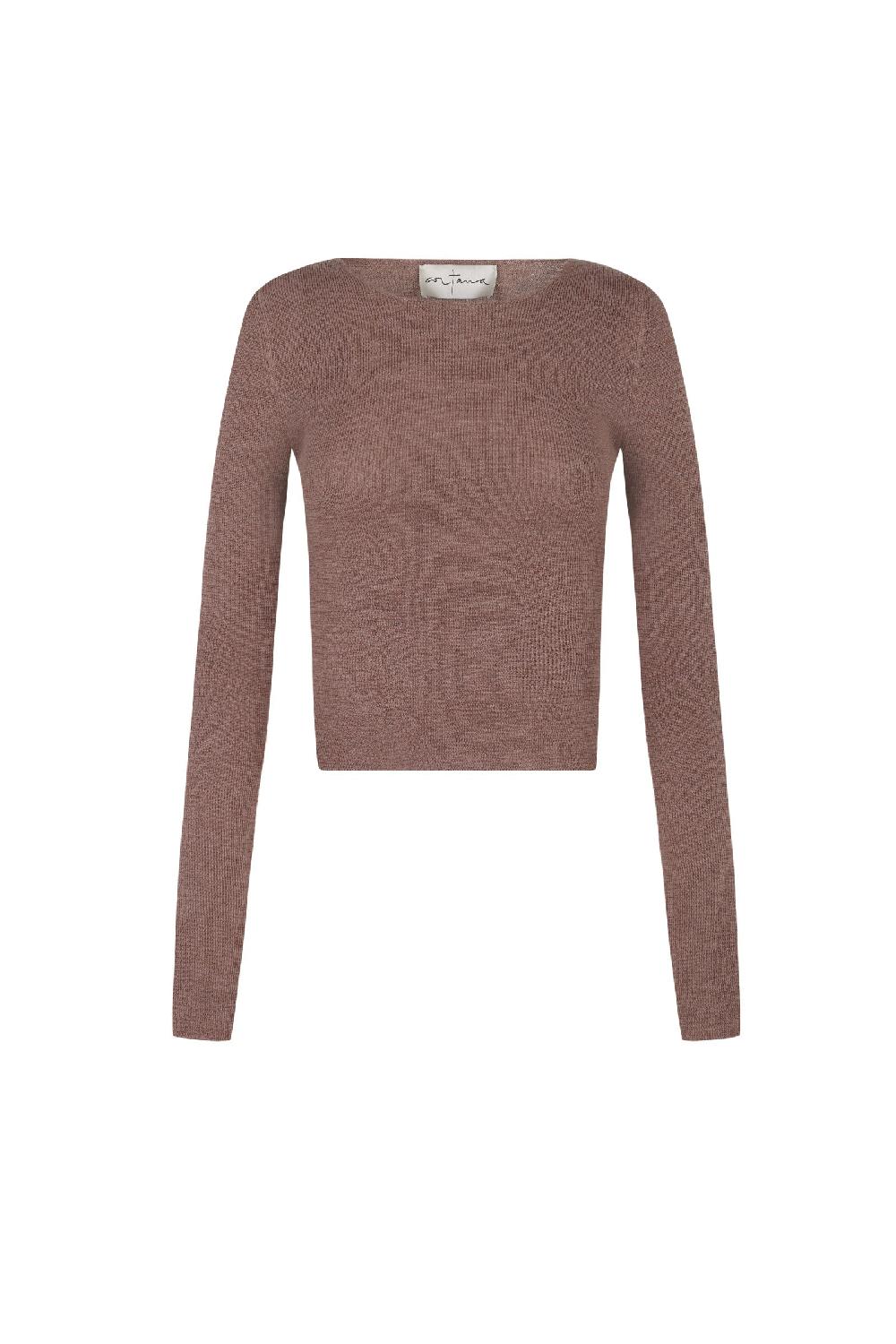 Cortana Zico jersey en baby alpaca y lana merino rose