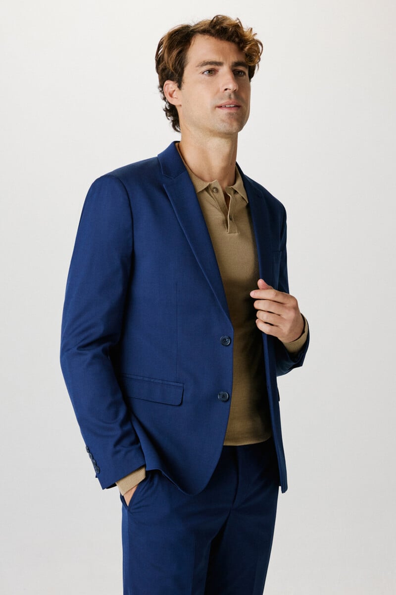 Cortefiel Americana De Traje Slim Fit Confeccionada Con Materiales Reciclados