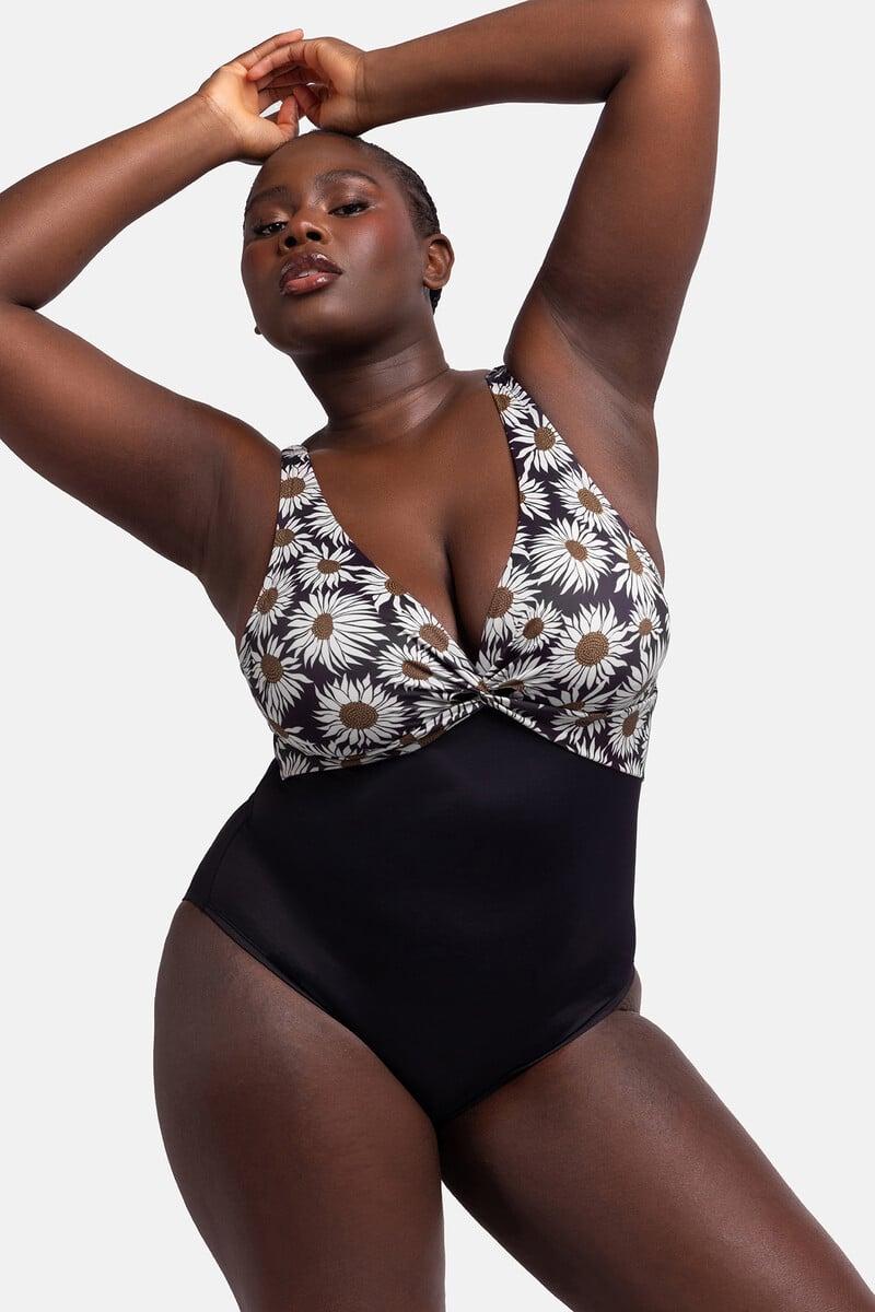 Cortefiel Bañador Con Relleno Sin Aro Estampado Negro