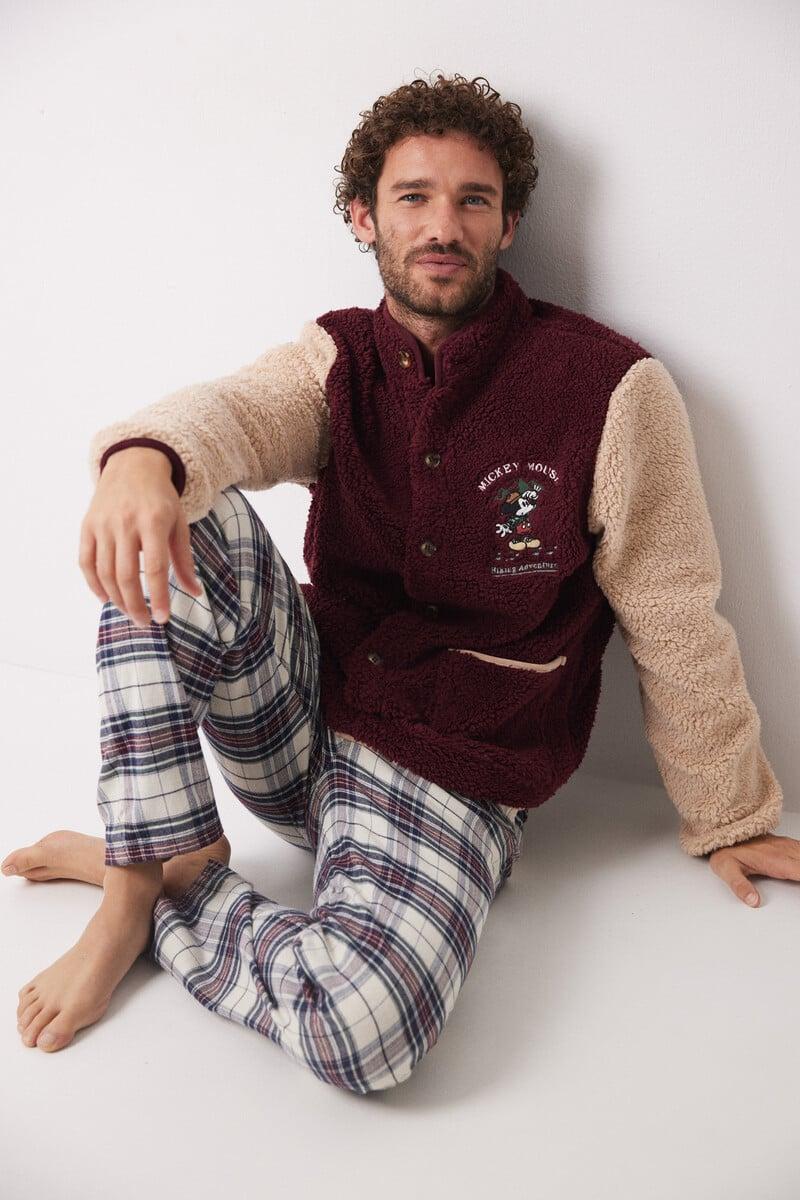 Cortefiel Bata Corta Hombre Mickey Mouse Borreguito