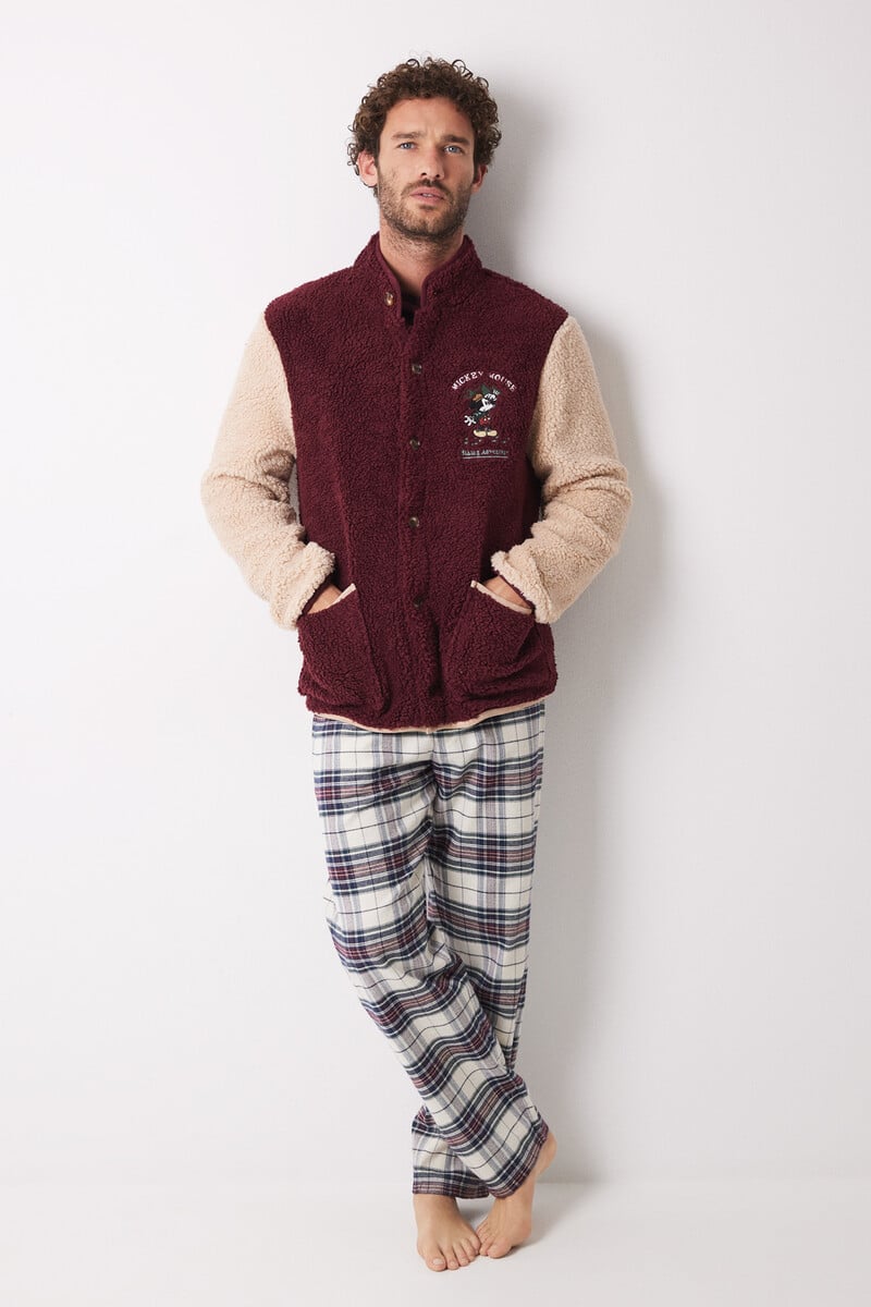 Cortefiel Bata Corta Hombre Mickey Mouse Borreguito