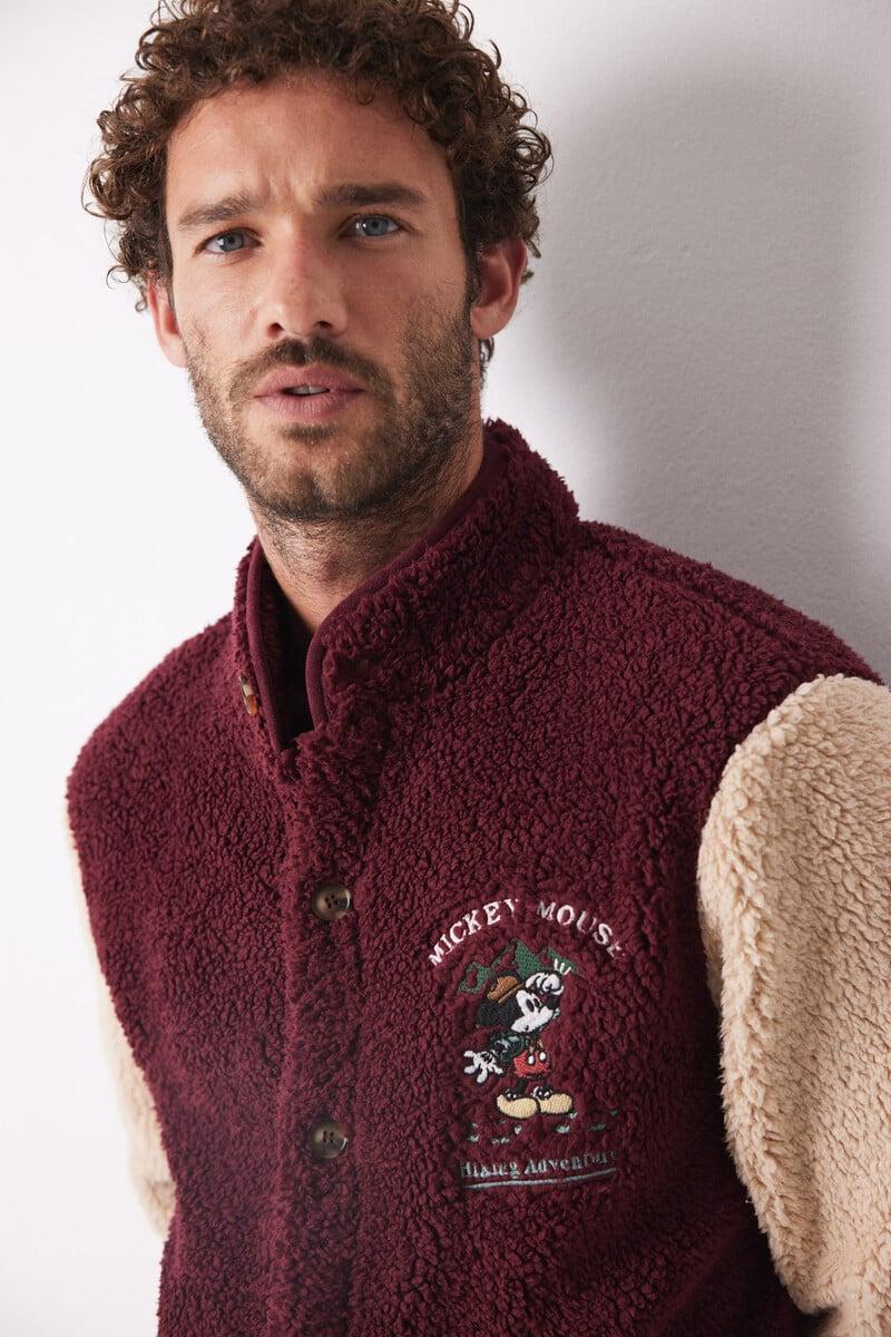 Cortefiel Bata Corta Hombre Mickey Mouse Borreguito