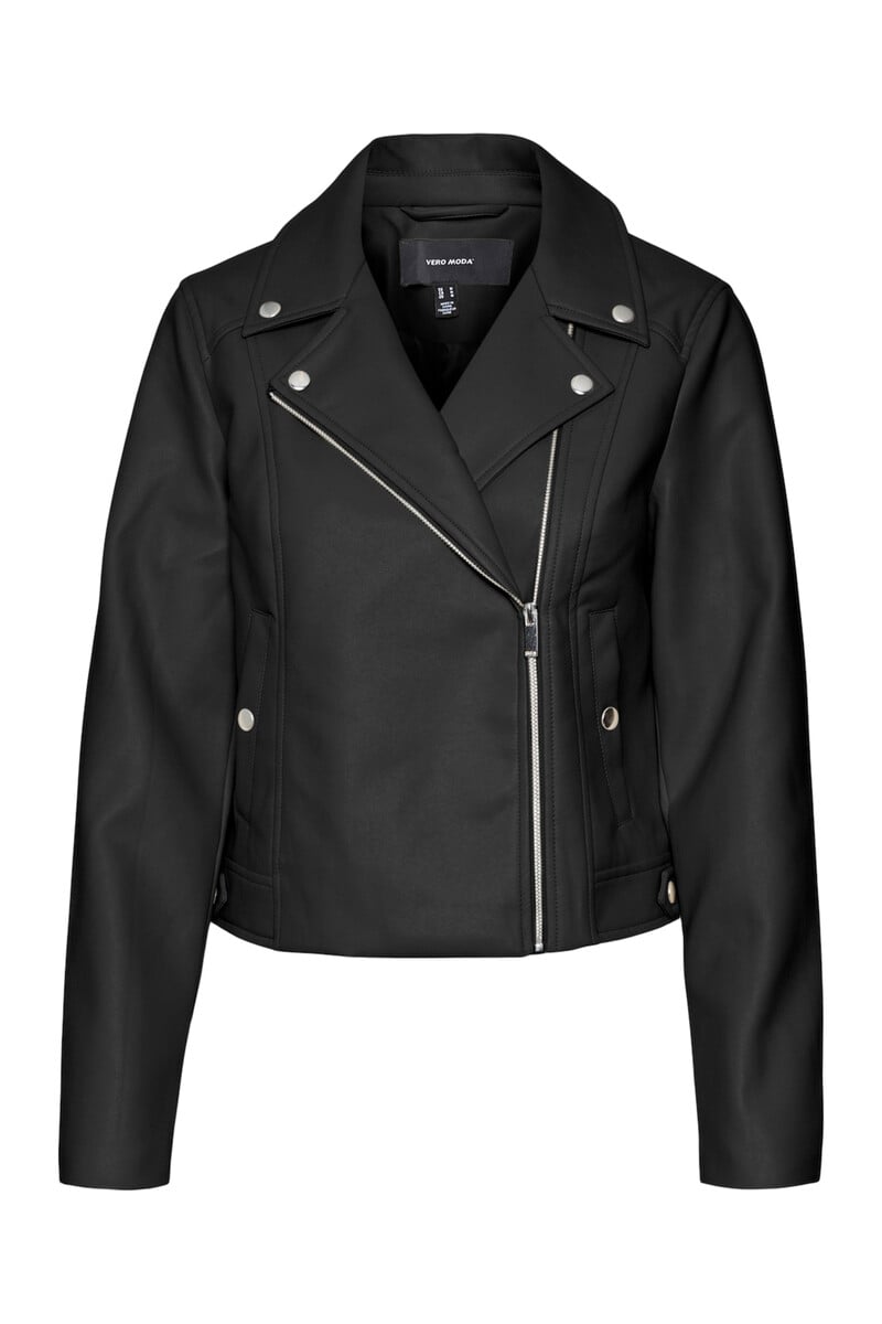 Cortefiel Biker polipiel de mujer con cremallera cruzada