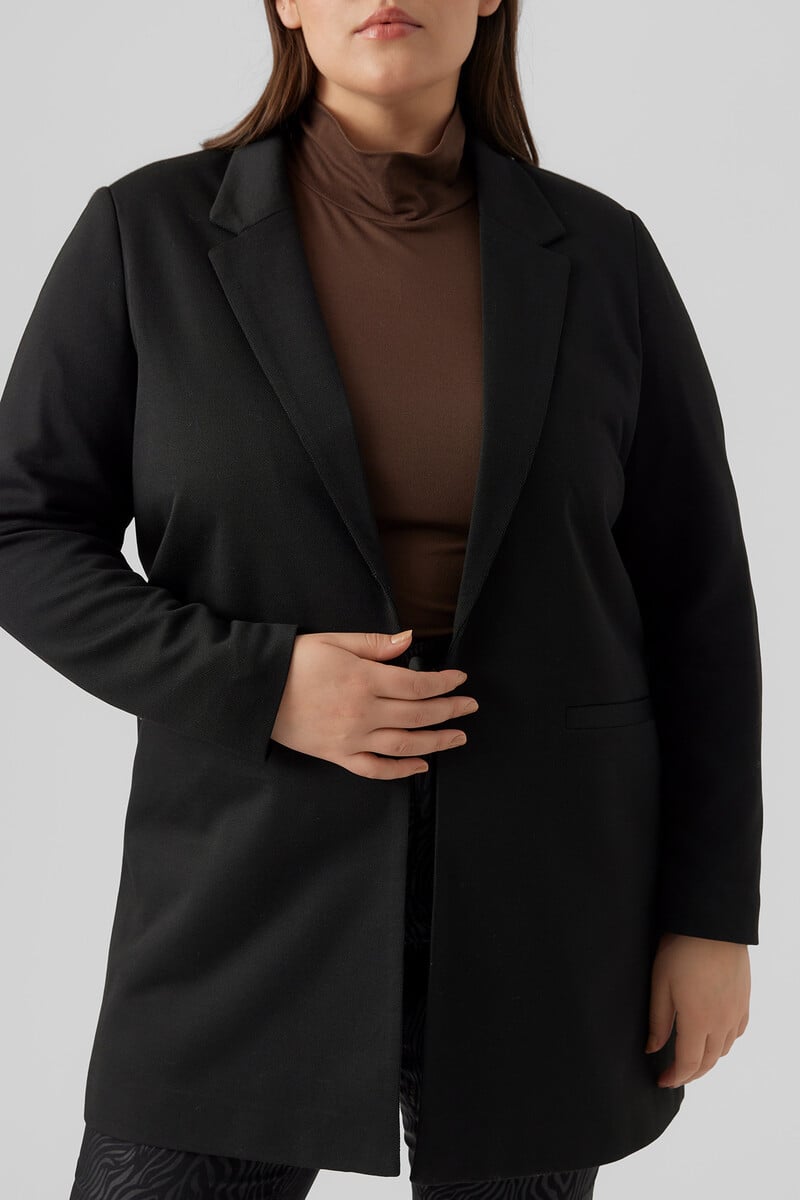 Cortefiel Blazer Manga Larga Con Bolsillos Talla Grande