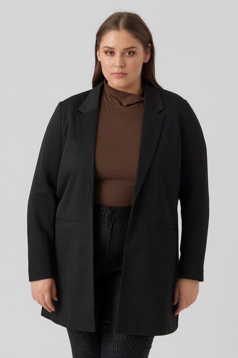 Cortefiel Blazer Manga Larga Con Bolsillos Talla Grande