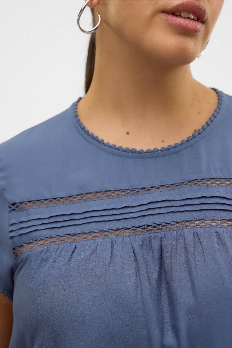 Cortefiel Blusa Fluida De Cuello Redondo Talla Grande