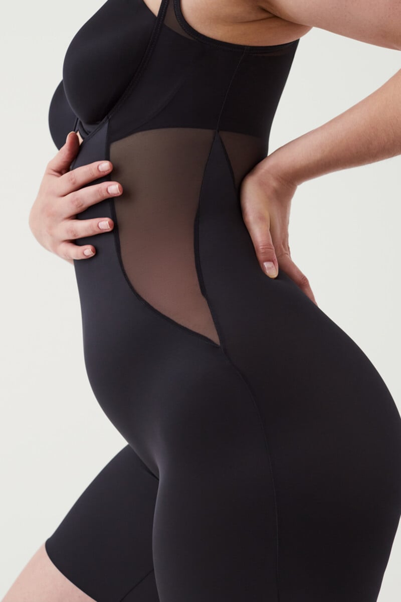 Cortefiel Body Pantalón Por Debajo Del Pecho Tul Y Satén Shaping Satin